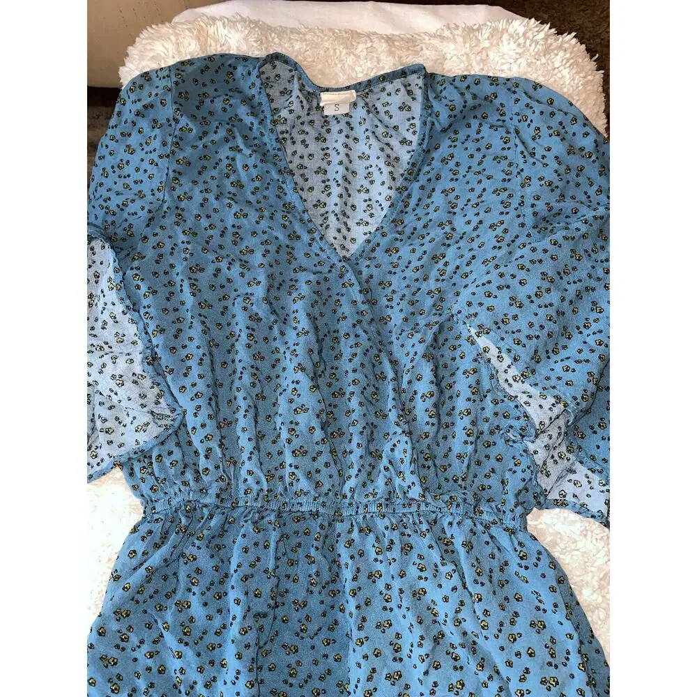 Natural Life Women’s Sz. S Sea Green Floral One Pc. Romper. Great Outfit - Picture 2 of 11